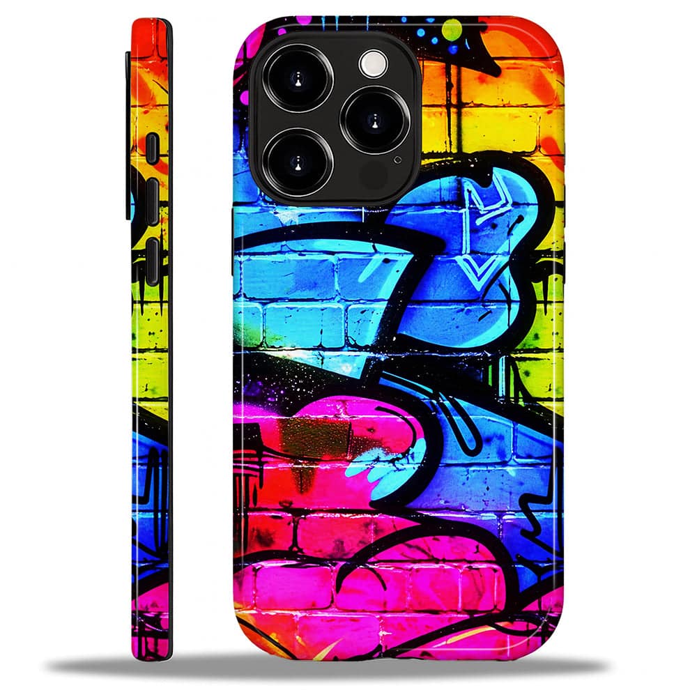 BUBM - Smartphone Case for iPhone - 2-Layer Durable Smartphone Protection Case - Graffiti Dreams - Graffiti Dreams for iPhone 16 Pro