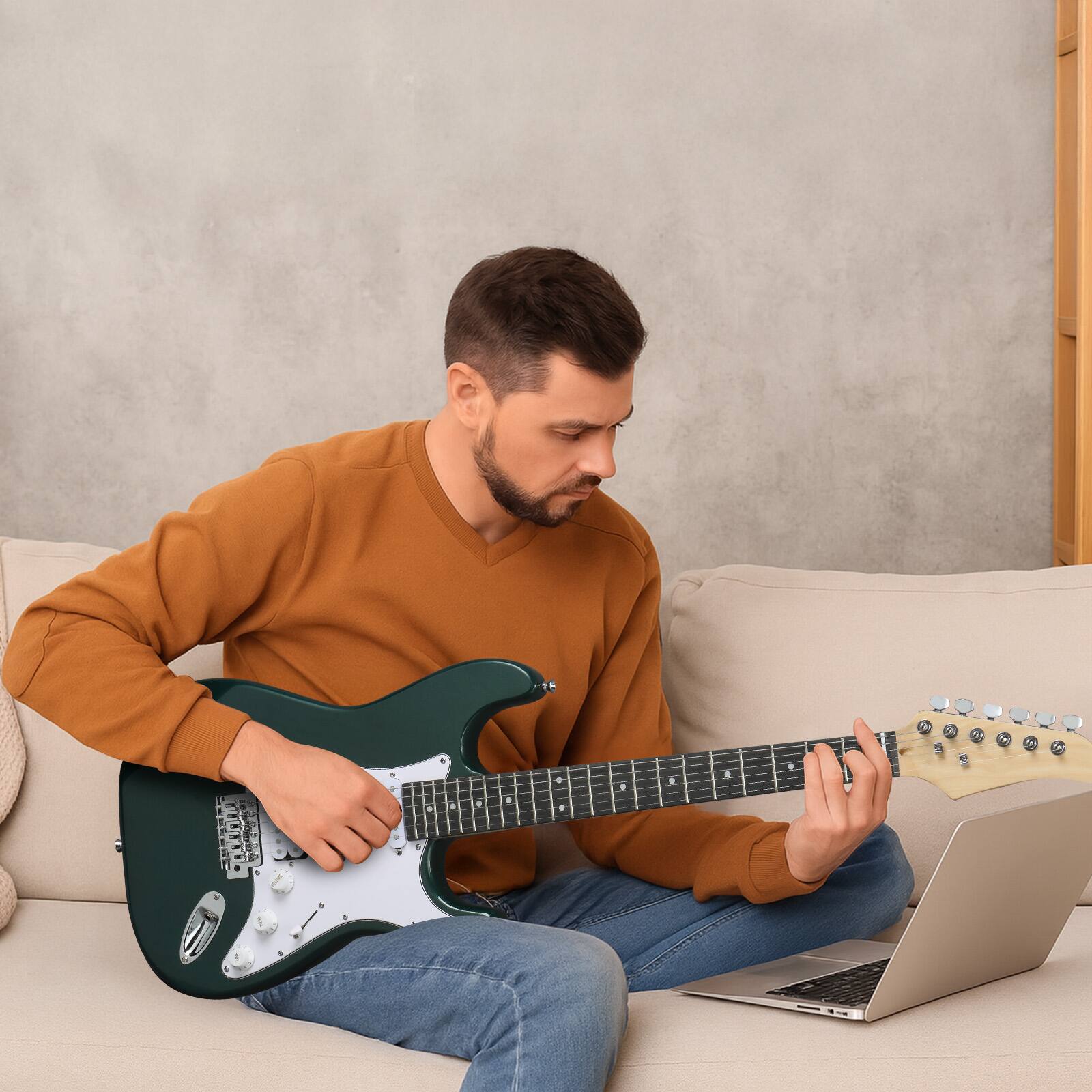 Back. Winado - Ktaxon KW101 39 Inch  KST Electric Bass Guitar Suit, 5W AMP for Beginner.