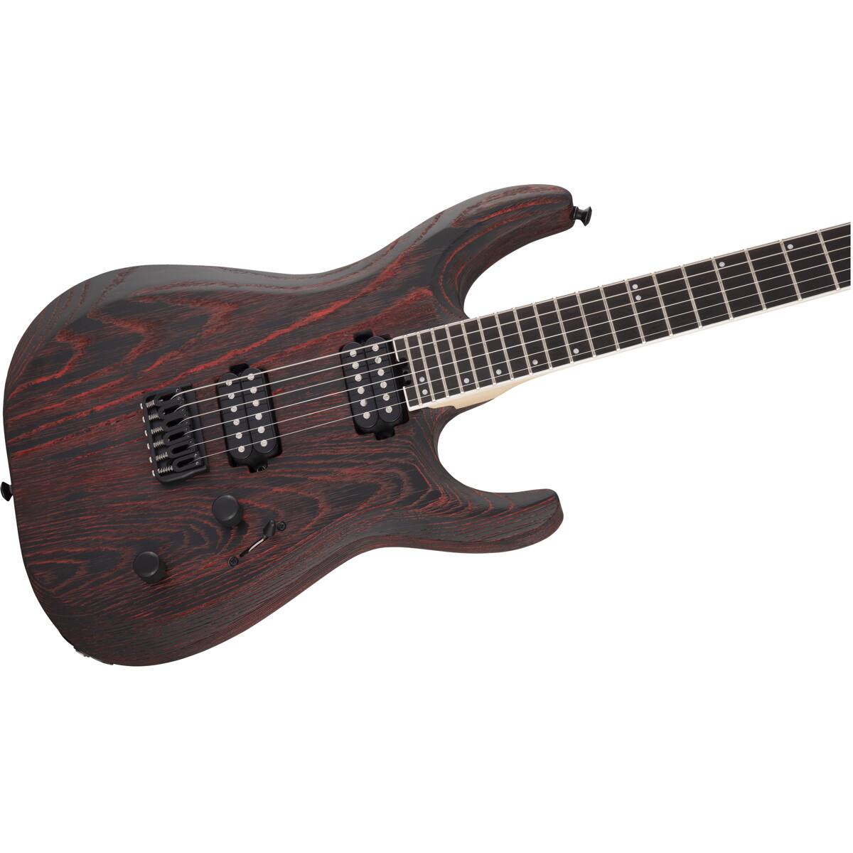 Alt View 6. Jackson - Jackson Pro Dinky DK2 Modern Ash HT6 Electric Guitar, Ebony, Baked Red.