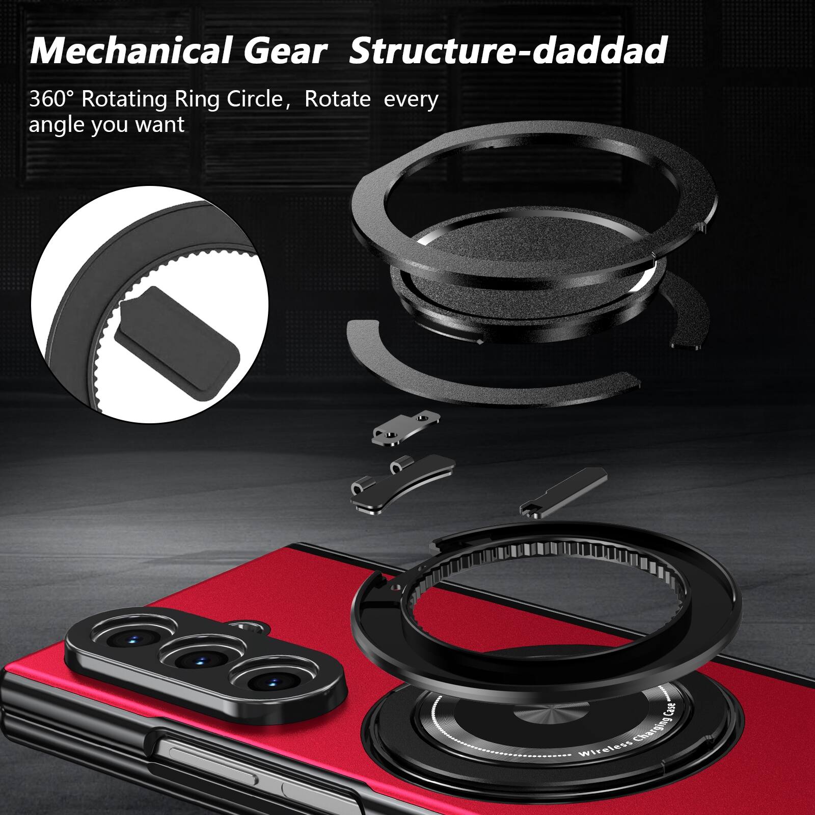 Mechanical Gear Structure-daddad

360° Rotating Ring Circle, Rotate every angle you want