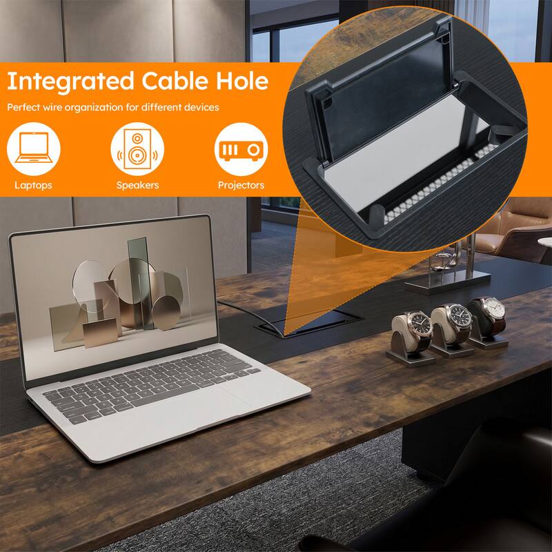 Integrated Cable Hole  
Perfect wire organization for different devices  
Laptops  
Speakers  
Projectors