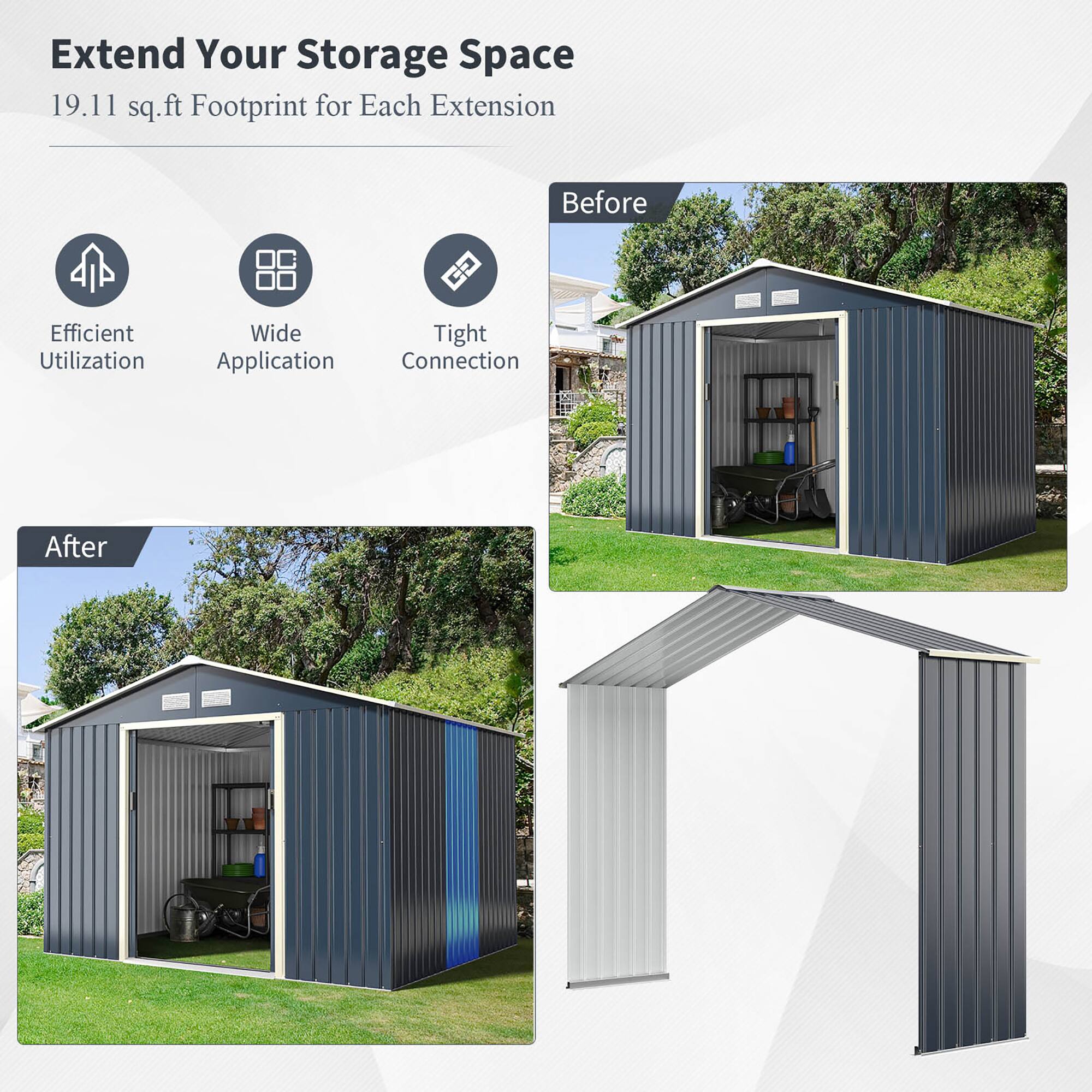 Extend Your Storage Space 19.11 sq.ft Footprint for Each Extension Before Efficient Utilization Wide Tight Application Connection After