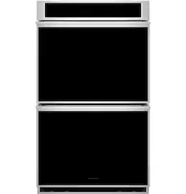 Monogram - Minimalist 30" Smart Built-In Double Electric Convection Wall Oven with No PreHeat Air Fry and Digital Recipe Box - Stainless Steel