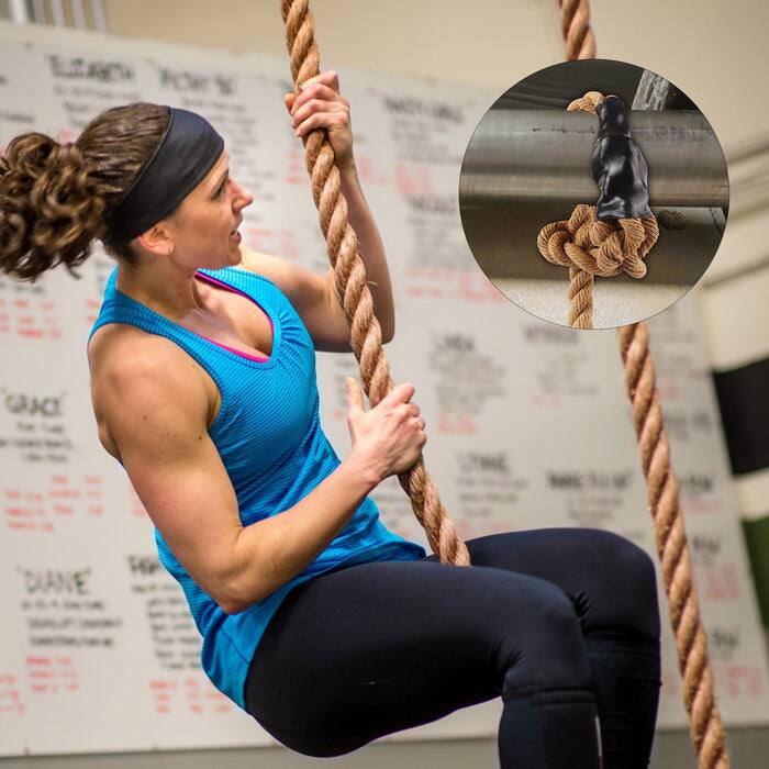 Alt View 3. GSE Games & Sports Expert - Gym Sisal Climbing Rope, 1.5" Diameter Workout Rope for Indoor/Outdoor (50FT) - Brown.