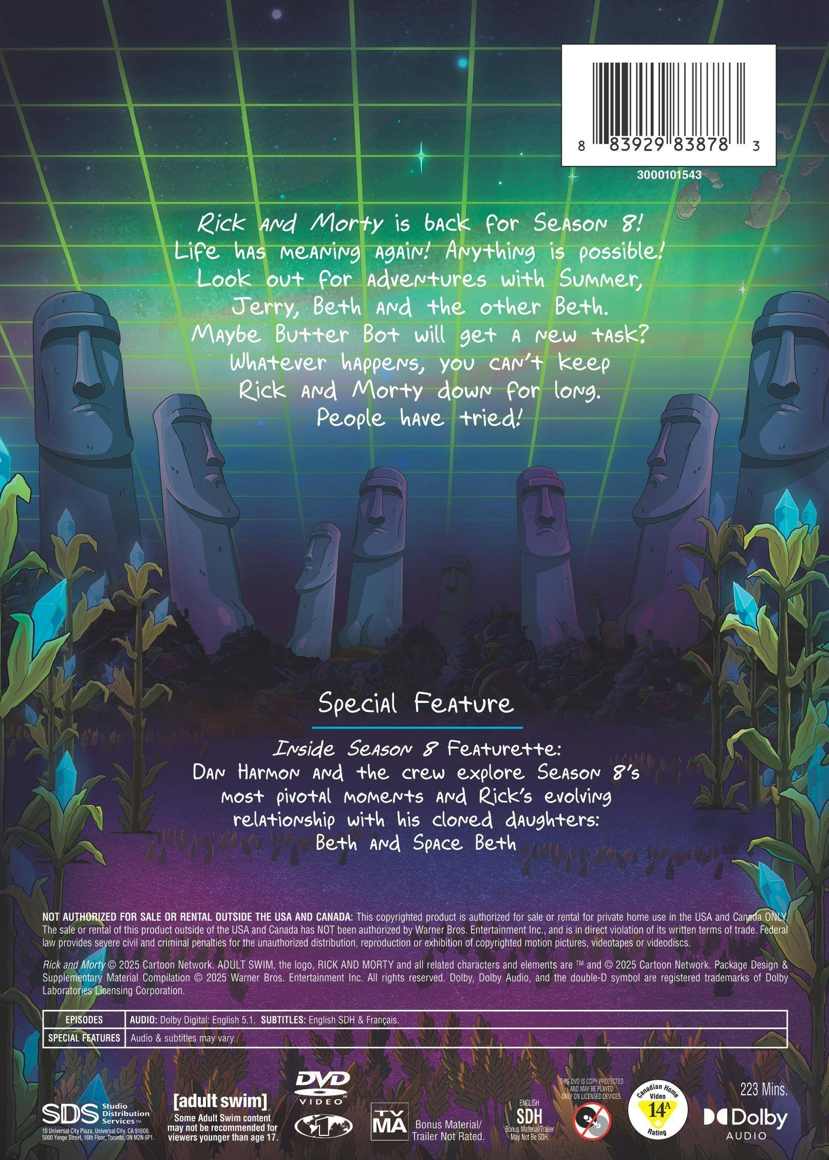 Back. Rick and Morty: Season 8   - DVD.