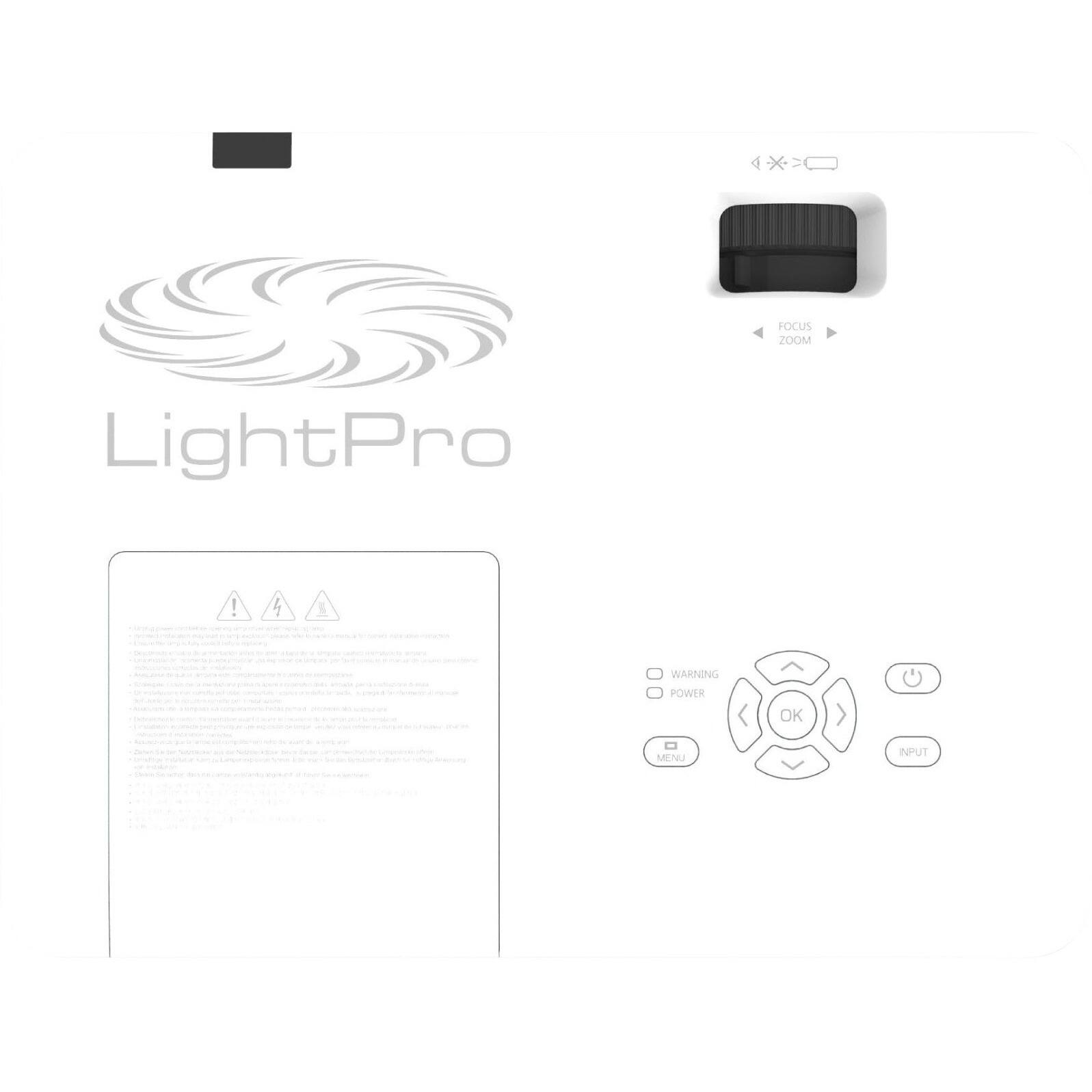 FOCUS ZOOM  
LightPro  

WARNING  
POWER  
OK  
MENU  
INPUT