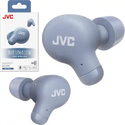 JVC MARSHMALLOW TRUE WIRELESS
JVC WIRELESS
ECOUTEURS SANS FIL
HA-A18BT
28h
Blue / Bleu