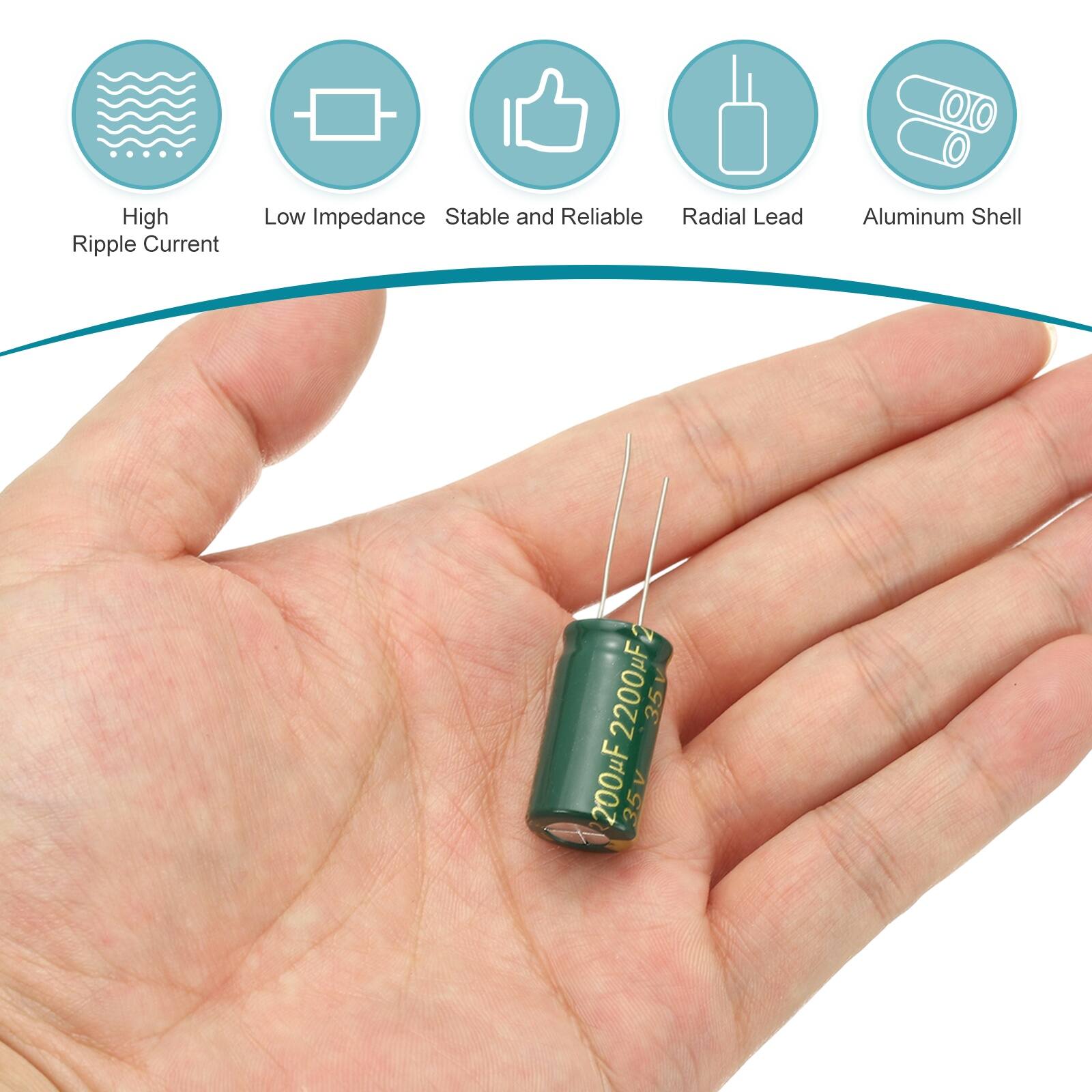 High Ripple Current Low Impedance Stable and Reliable Radial Lead Aluminum Shell 2200uF 35V