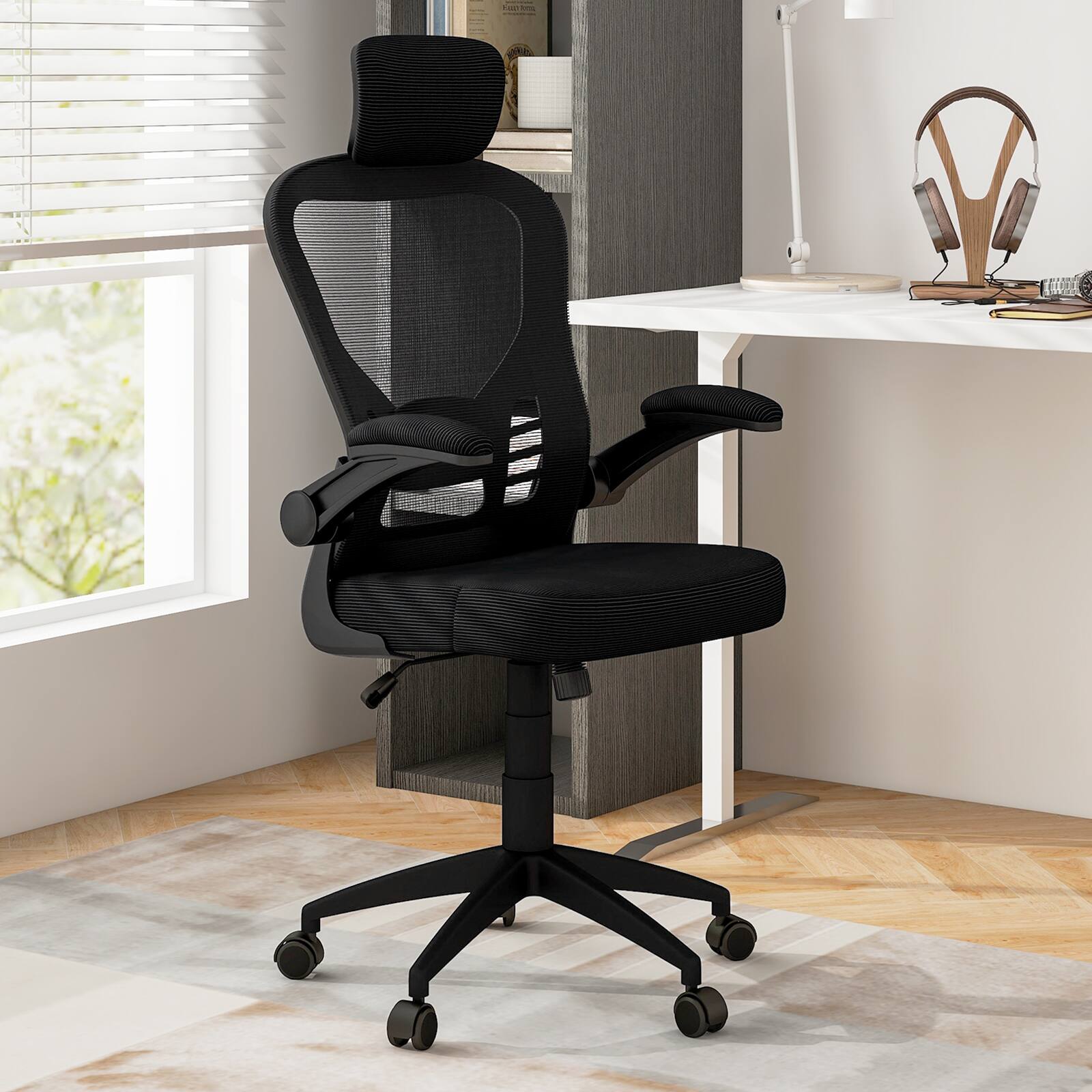 Alt View 8. Ecooso - Ergonomic Office Chair Mesh Chair with Adjustable Height for Home Office - Black.