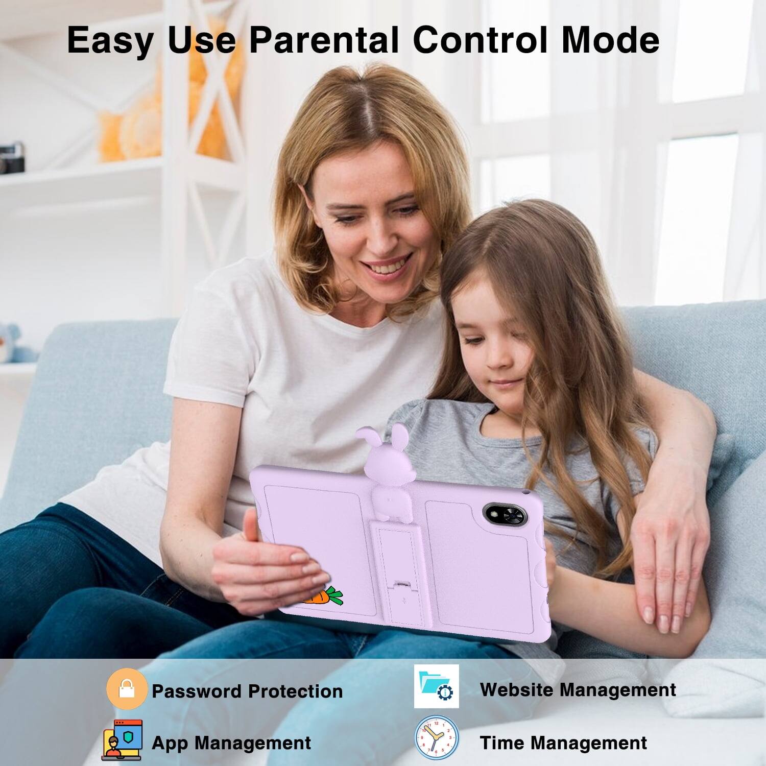 Easy Use Parental Control Mode

Password Protection
App Management
Website Management
Time Management