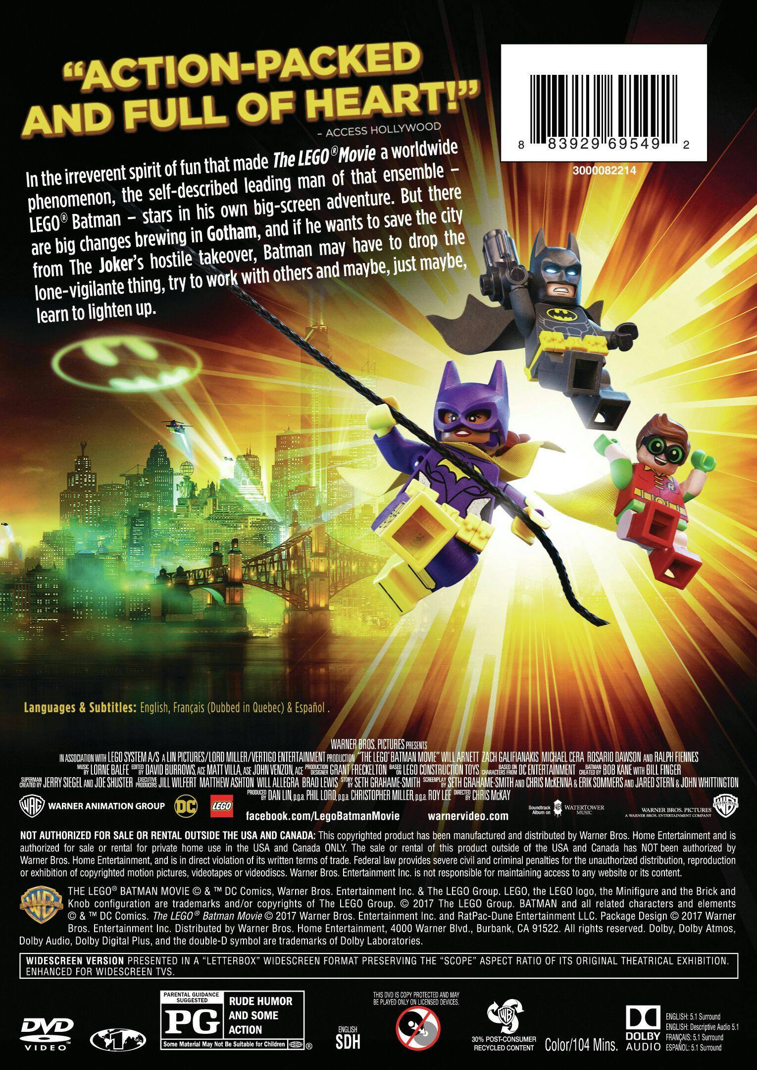 Angle. The LEGO Batman Movie (DVD Single Disc) [DVD].