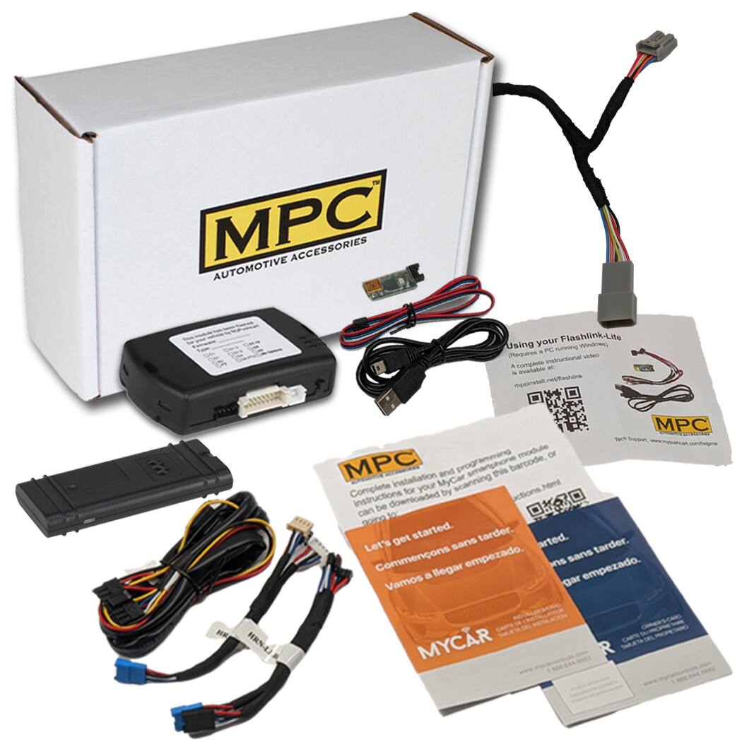 MPC Automotive Accessories

Using your Flashlink-Lite  
(Requires a PC - Windows)  
A complete instructional video  
is available at:  
mpc.net/flashlink

MPC  
Complete installation and programming  
of your MPC module or MPC  
can be downloaded by scanning this barcode.  
or  
http://www.mpc.com/flashlink

Let's get started.  
Commencons sans tarder.  
Vamos a empezar sin tardar.  
Commencons sans tarder.  
Vamos a empezar sin tardar.

MYCAR