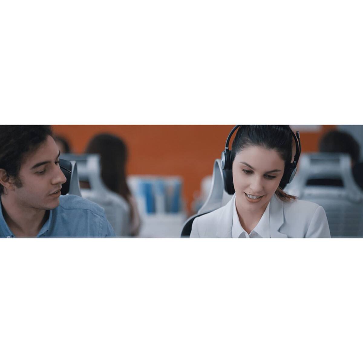Alt View 6. Yealink - Yealink WH62 Wireless DECT Closed-Back On-Ear Mono Headset with Base Station, Unified Communications Certified.