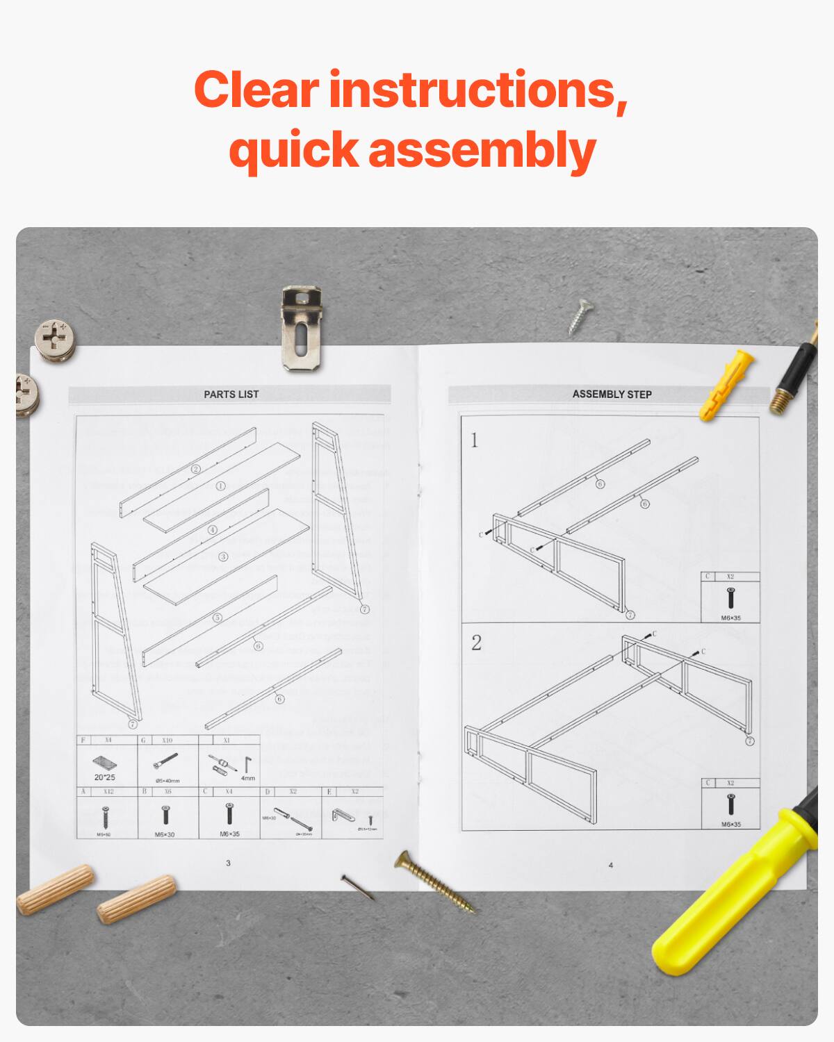 Clear instructions, quick assembly

PARTS LIST

1. F 14
2. G 100
3. H 100
4. I 100
5. J 100
6. K 100
7. L 100
8. M 100
9. N 100
10. O 100
11. P 100
12. Q 100
13. R 100
14. S 100
15. T 100
16. U 100
17. V 100
18. W 100
19. X 100
20. Y 100
21. Z 100
22. AA 100
23. BB 100
24. CC 100
25. DD 100
26. EE 100
27. FF 100
28. GG 100
29. HH