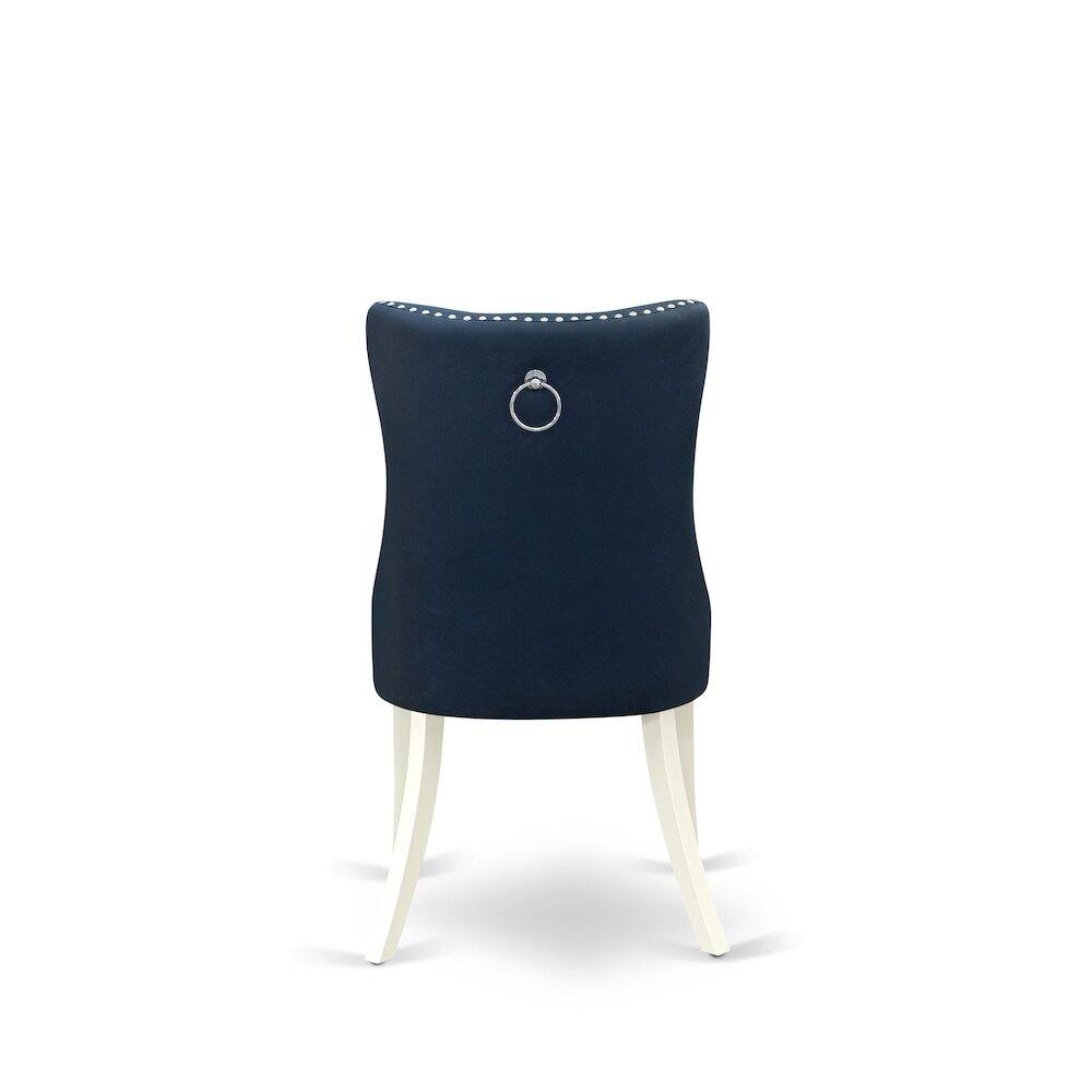 Alt View 1. East West Furniture - 3 Piece Dining Room Furniture Set Consists of a Round Kitchen Table - White.