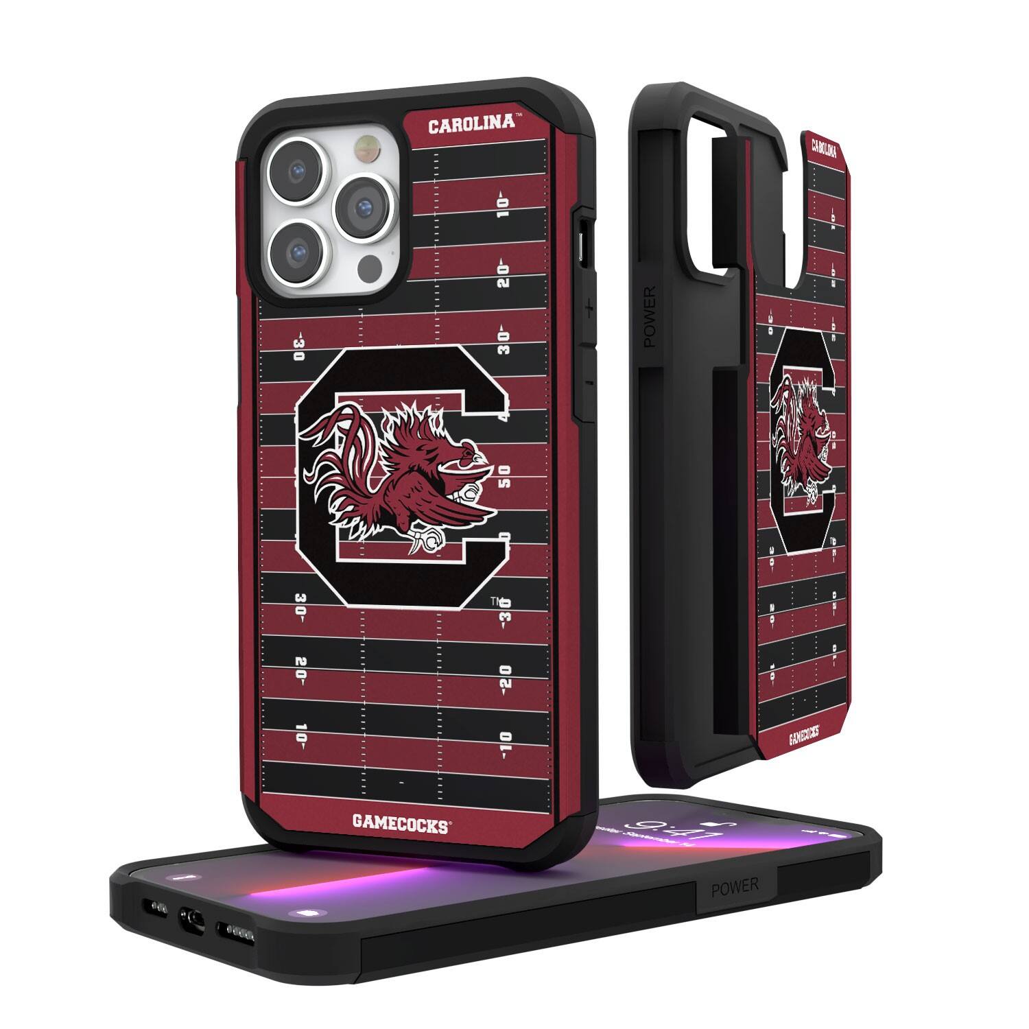 Keyscaper - NCAA - South Carolina Gamecocks Field iPhone Rugged Case - 15 - Multicolor