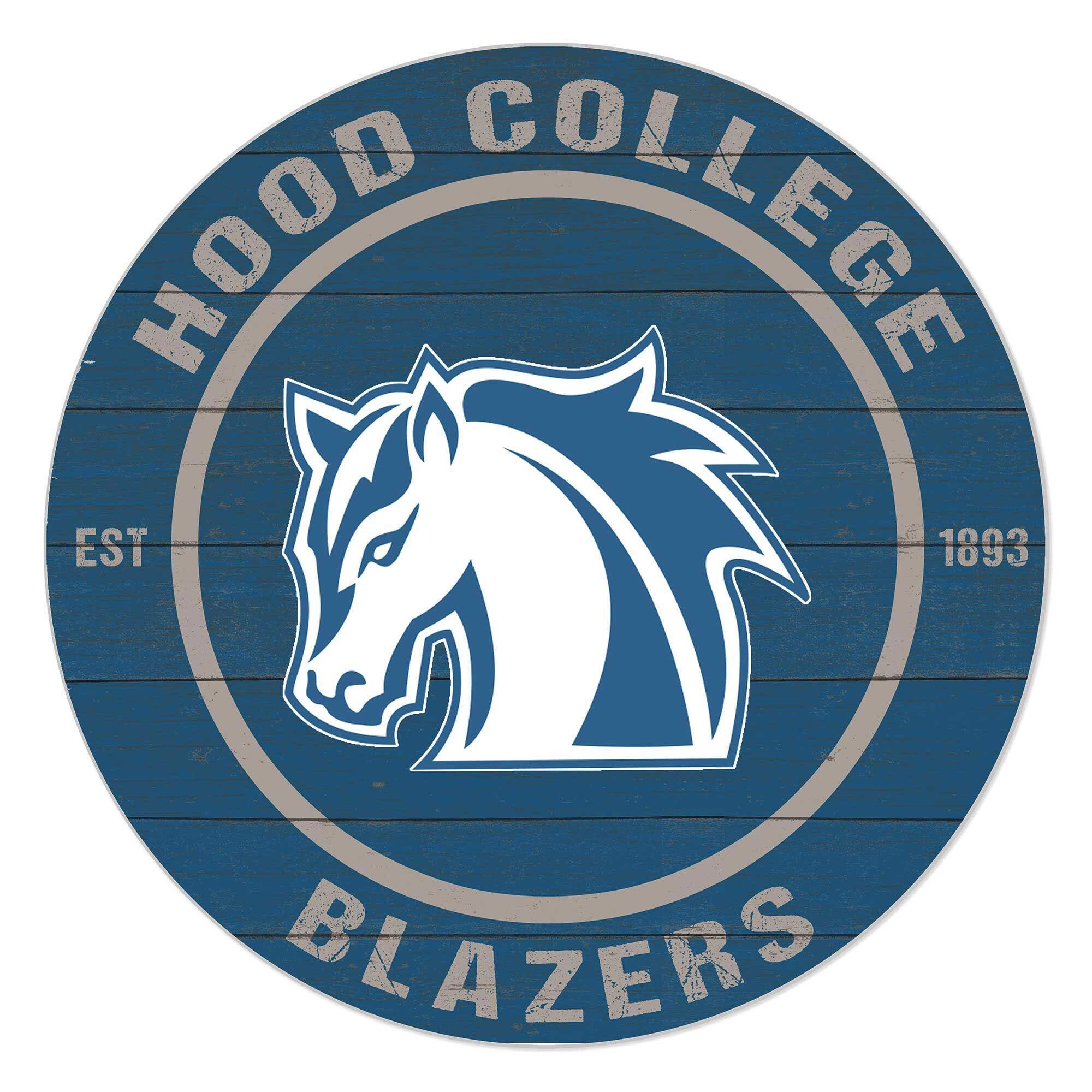 Hood College Blazers 20" Indoor/Outdoor Team Color Circle Sign