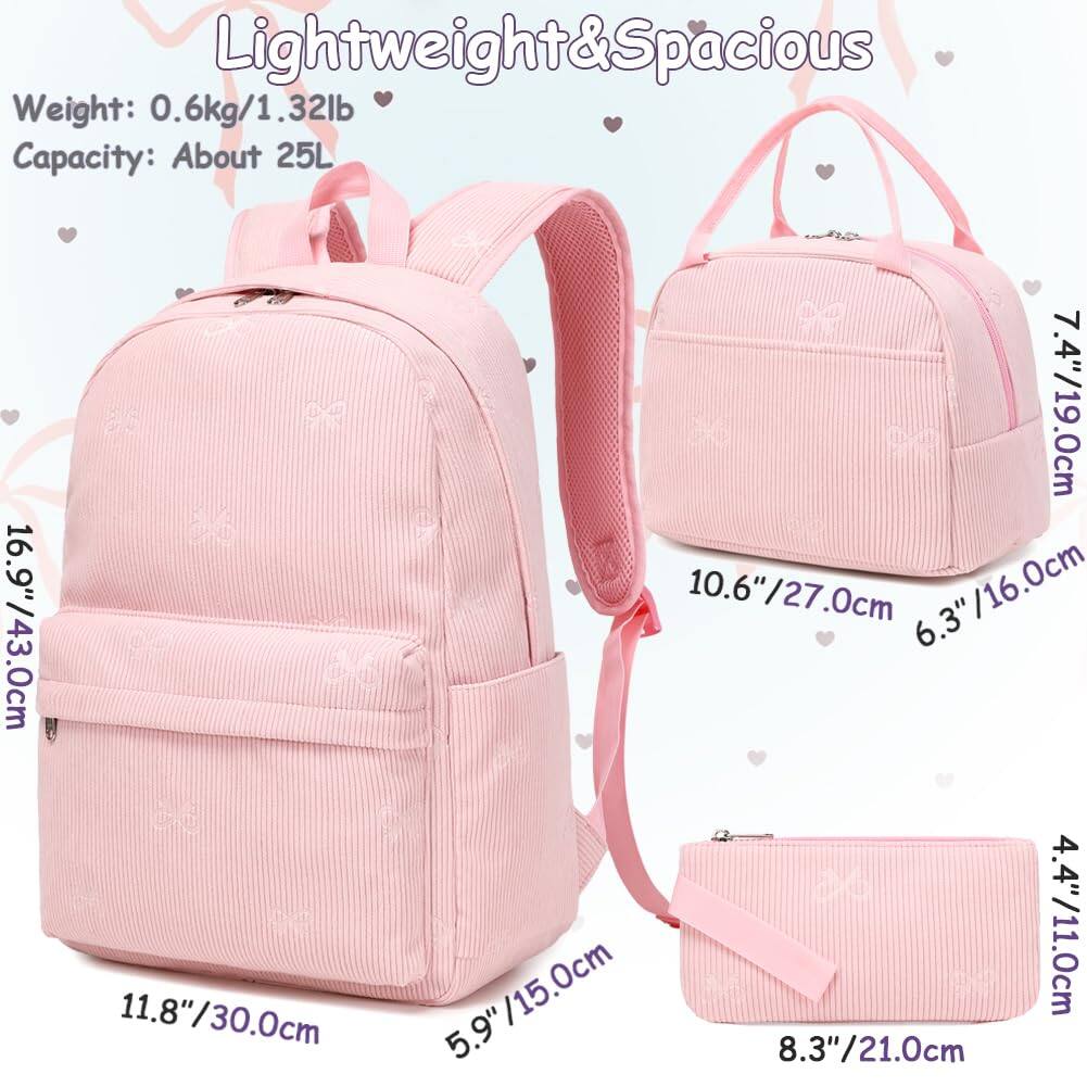 Pacoar Cade School Backpack For Teens Elementary Middle Bookbag Lunch ...