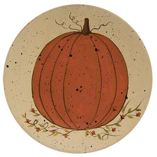 Angle. BreeBe - Classic White Pumpkin Plate 3 asstd. - White.