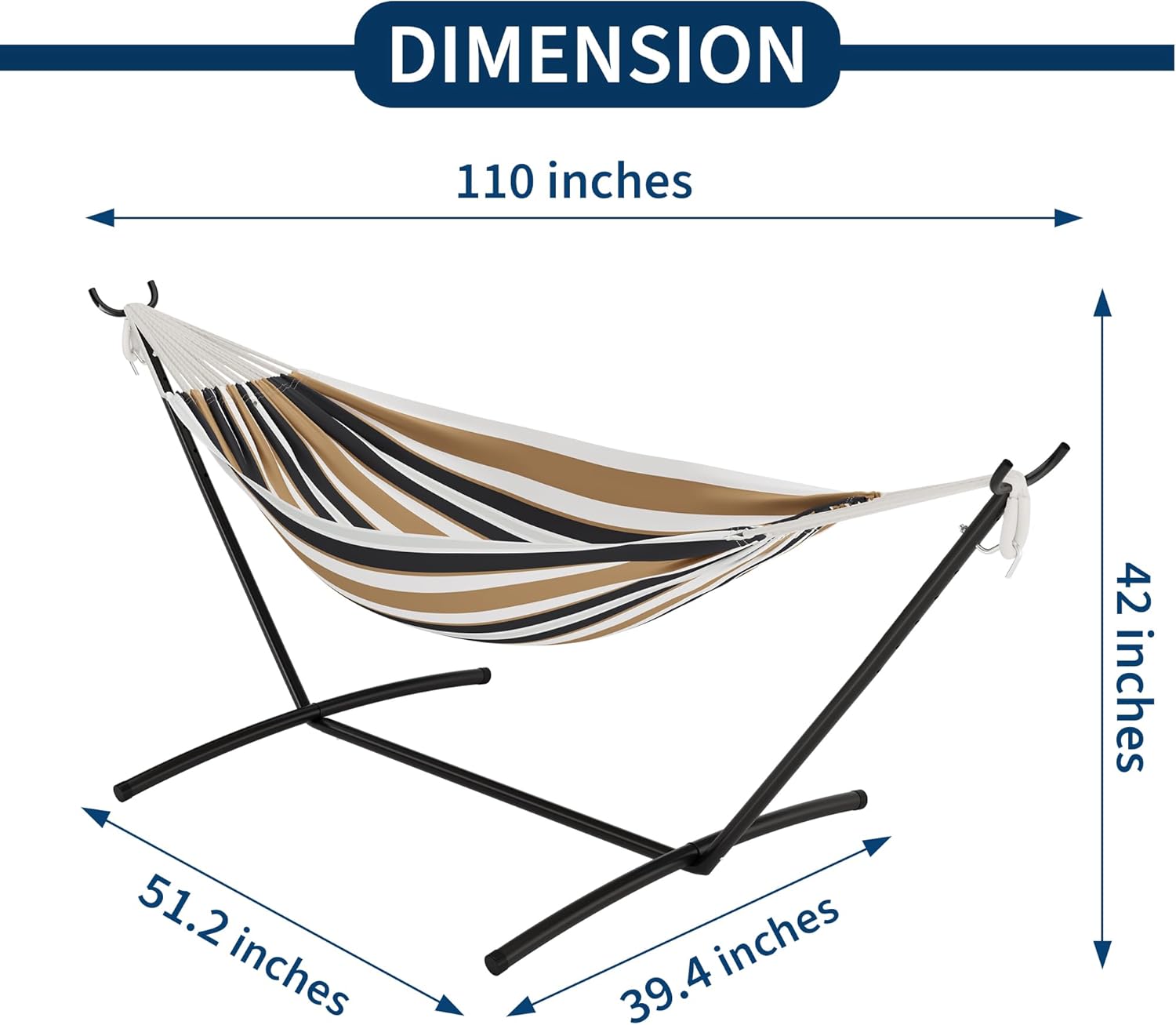 DIMENSION  
110 inches  
51.2 inches  
39.4 inches  
42 inches