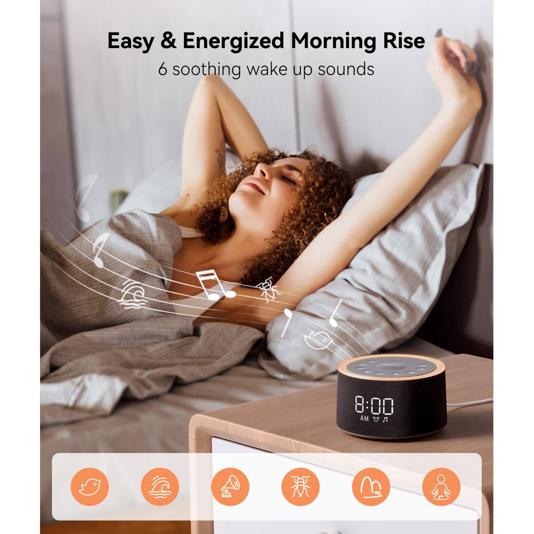 Easy & Energized Morning Rise  
6 soothing wake up sounds
