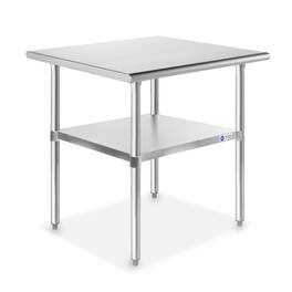 GRIDMANN - 30 x 24-in NSF Stainless Steel Commercial Prep Table - Silver