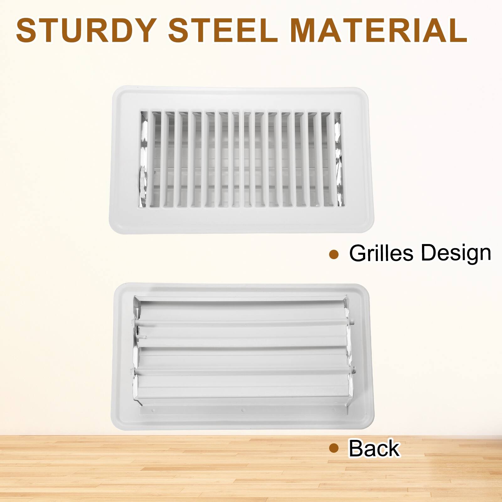 STURDY STEEL MATERIAL

- Grilles Design
- Back