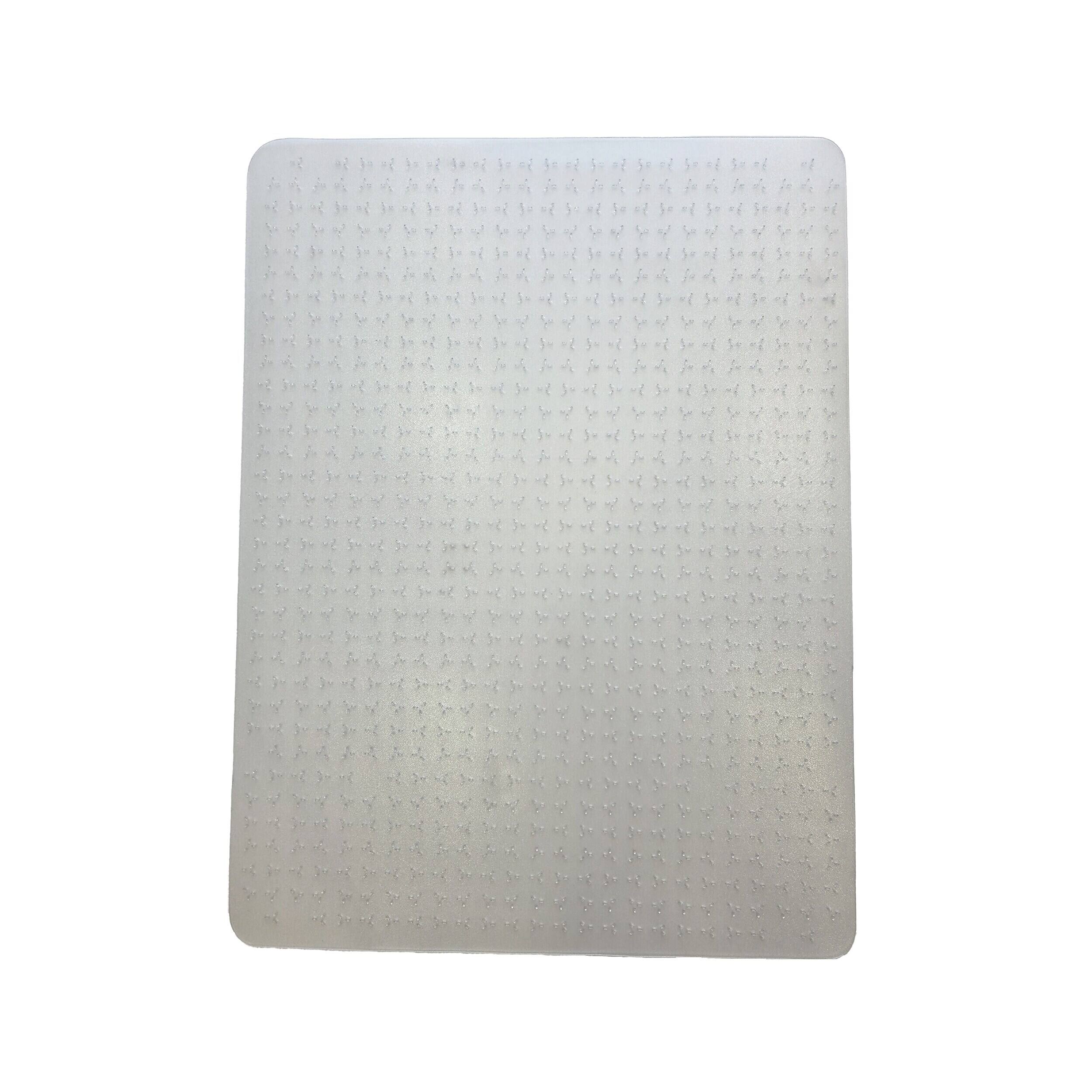 Front. Floortex - Cleartex TrYlok Carpet Chair Mat, 29" x 47", Designed for Low Pile Carpet, Clear (NRCMFLVT0001) - Clear.
