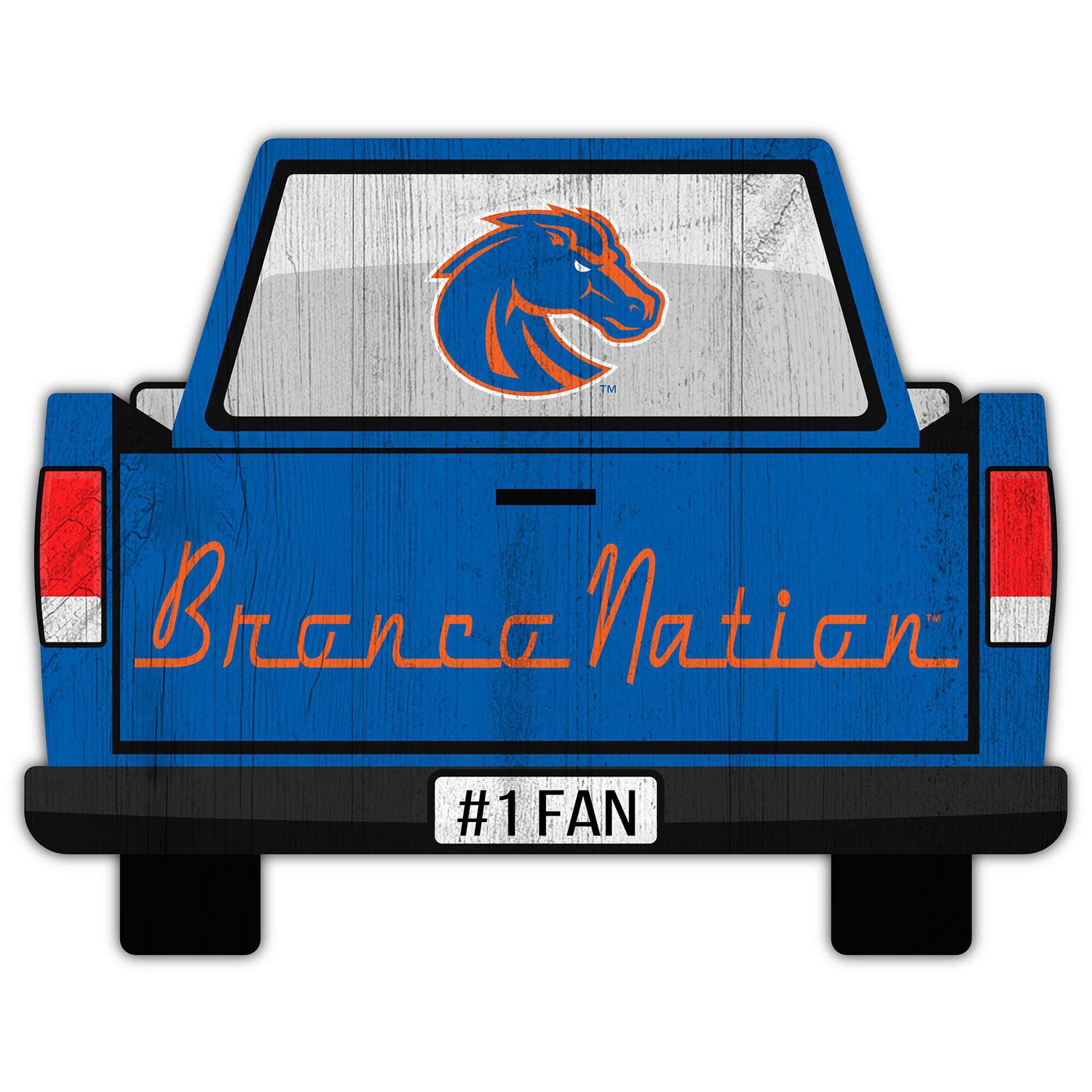 Boise State Broncos 12'' x 12'' Truck Back D-cor