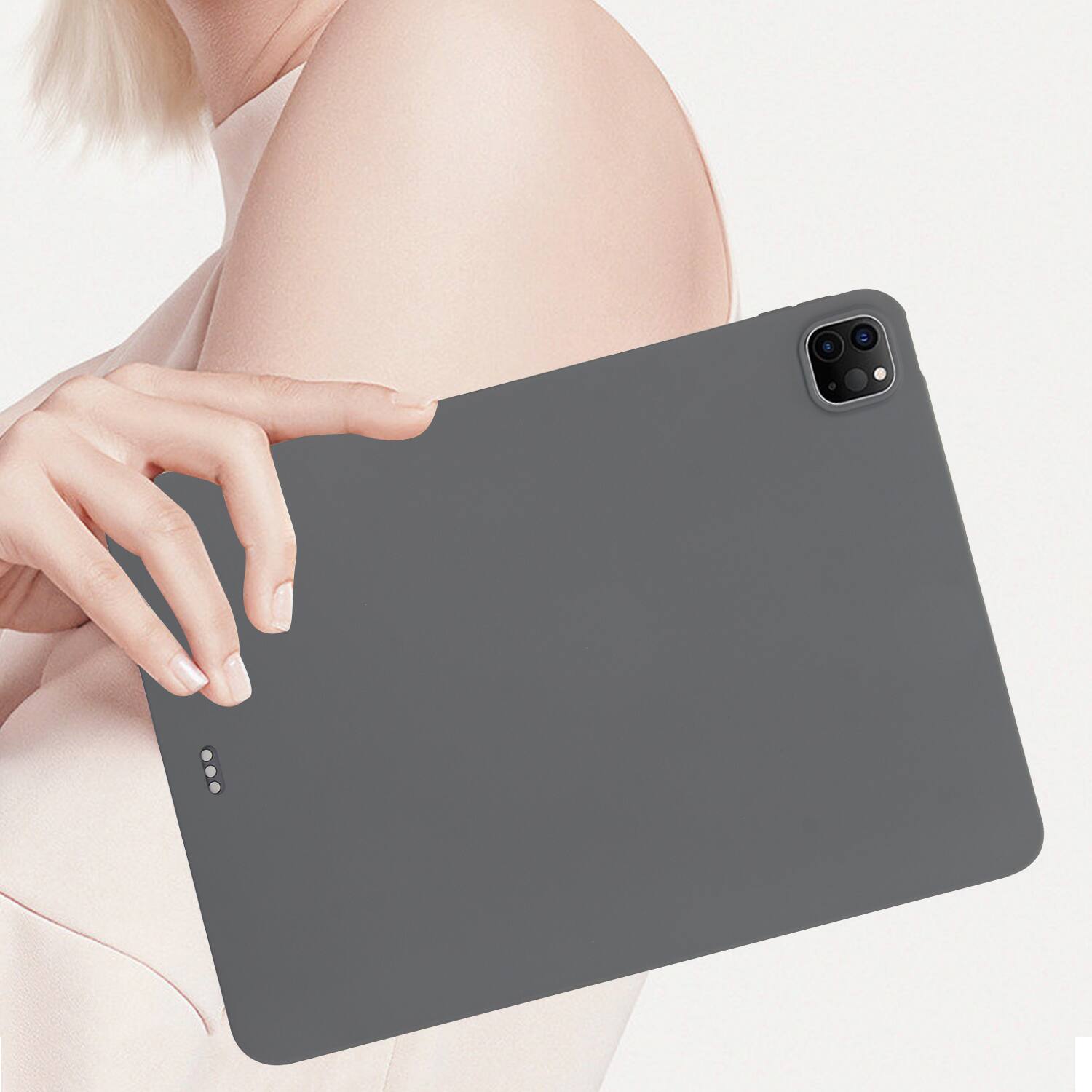 Alt View 2. Dteck - Case For Apple iPad Pro 13'' (M5) 2025/(M4) 2024 Slim Lightweight Soft TPU Skin-Friendly Anti-Scratch Protective Cover - Grey.