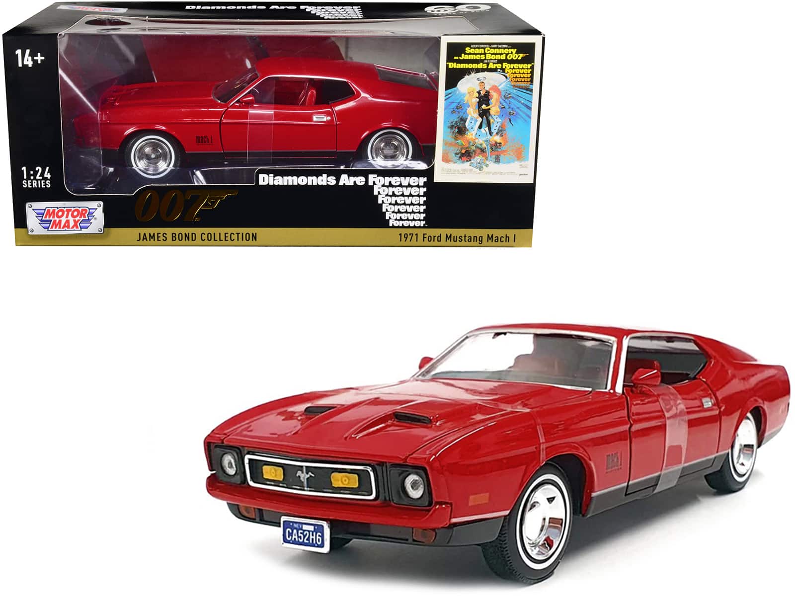 "1971 Ford Mustang Mach 1 Red James Bond 007 ""Diamonds are Forever"" (1971) Movie 1/24 Diecast Model Car by Motormax" price history on PriceWatchPro