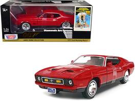 Motormax - 1971 Ford Mustang Mach 1 Red James Bond 007 "Diamonds are Forever" (1971) Movie "James Bond Collection" Series 1/24 - Red