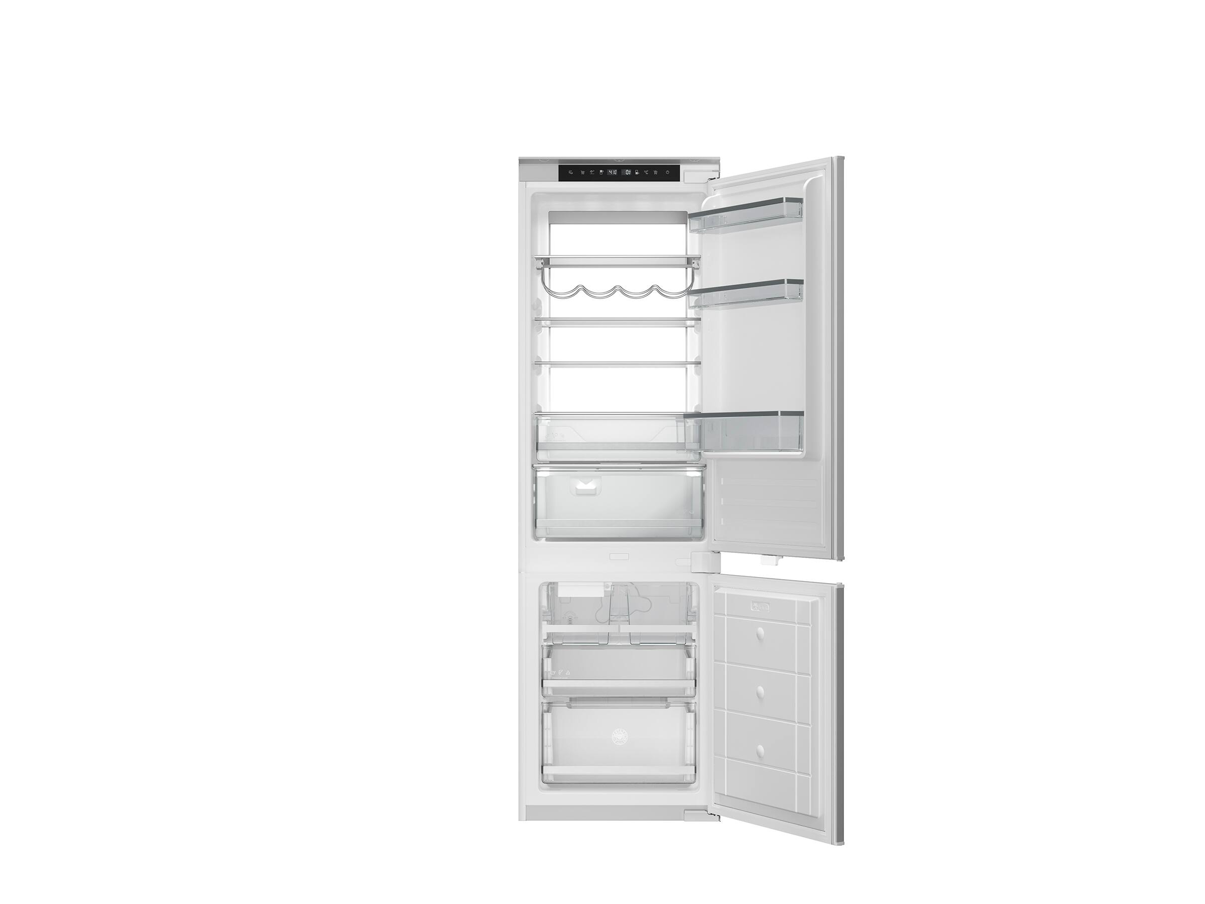 Angle. Bertazzoni - 24" Bertazzoni Bottom-Mount Refrigerator - 8.4 Cu. Ft. - Counter-Depth - Bottom Freezer - Panel Ready - Custom Panel Ready.