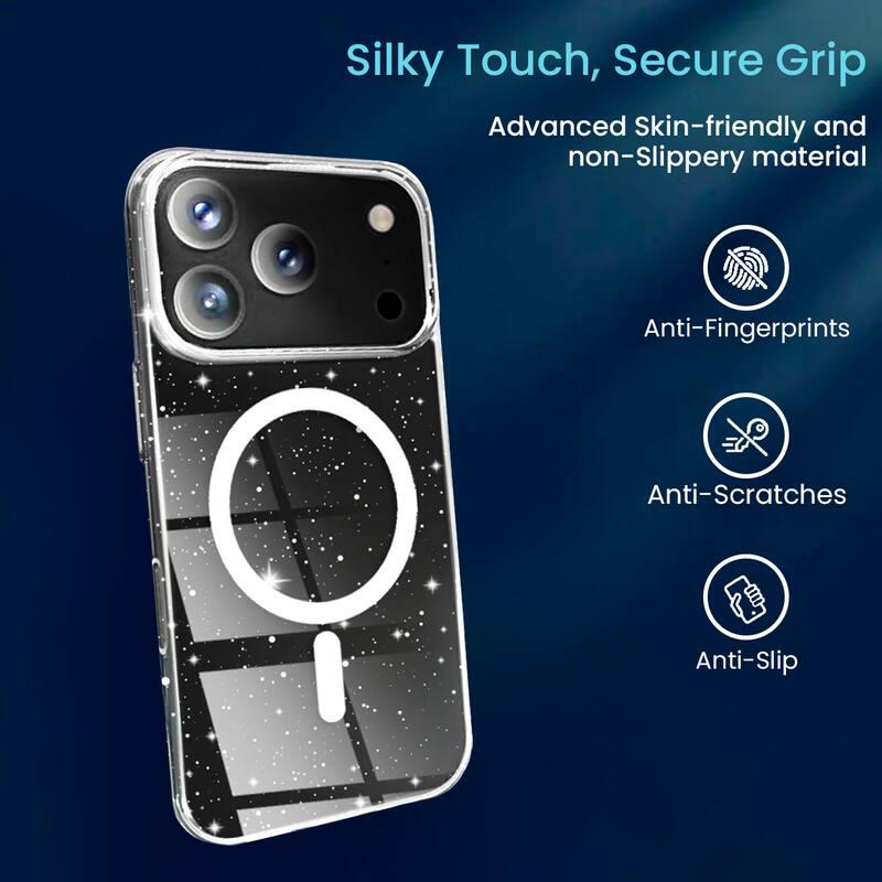 Silky Touch, Secure Grip

Advanced Skin-friendly and non-Slippery material

Anti-Fingerprints

Anti-Scratches

Anti-Slip