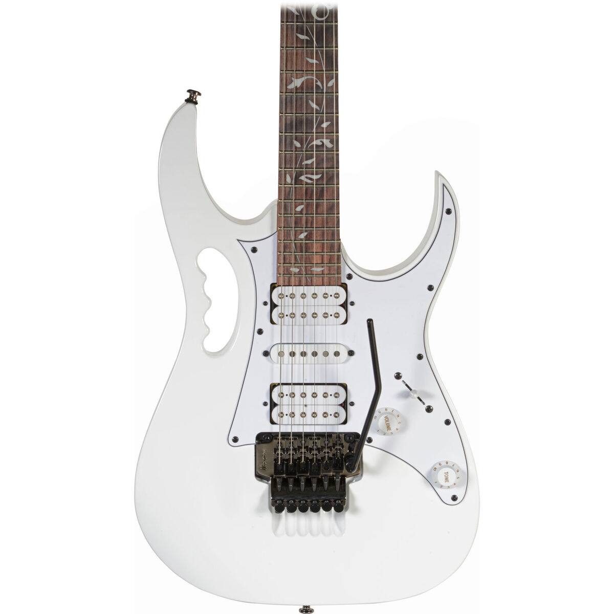 Alt View 4. Ibanez - Ibanez Steve Vai Signature JEMJR Electric Guitar, Jatoba Fretboard, White.
