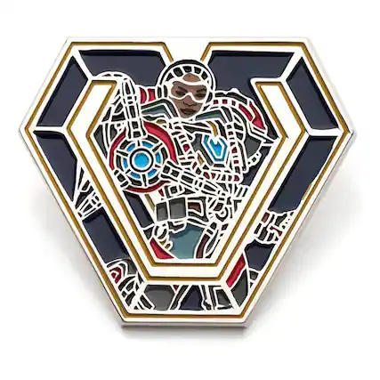 Front. Marvel - Marvel Black Panther Wakanda Forever Ironheart Enamel Pin - Blue.