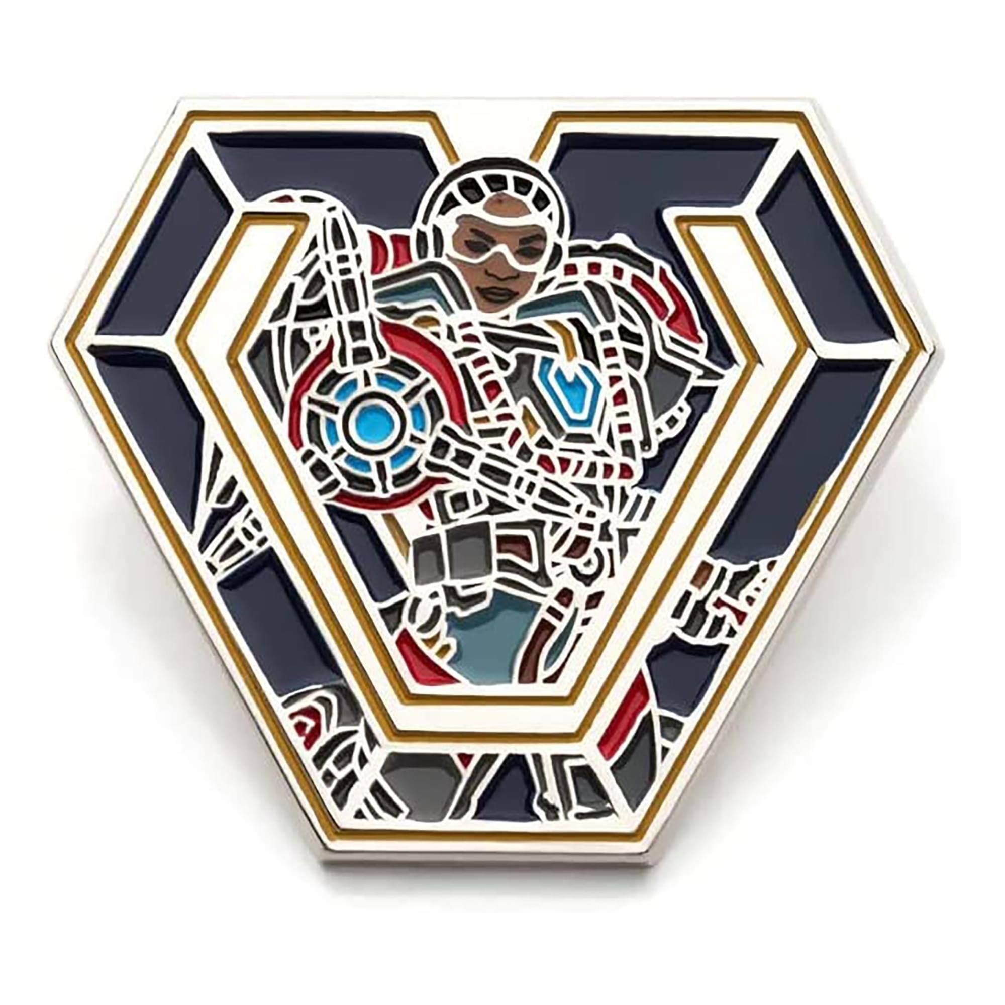 Front. Marvel - Marvel Black Panther Wakanda Forever Ironheart Enamel Pin - Blue.