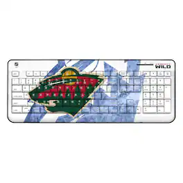 Keyscaper - Minnesota Wild Ice Tilt Wireless Keyboard - Multicolor