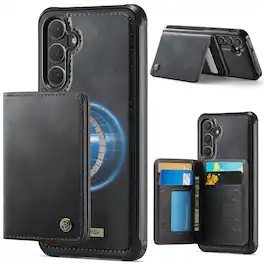 Dteck - for Samsung Galaxy S26 Plus Wallet Case with RFID Blocking Credit Card Holder, 2 In 1 Detachable Magnetic Phone Cover - Black