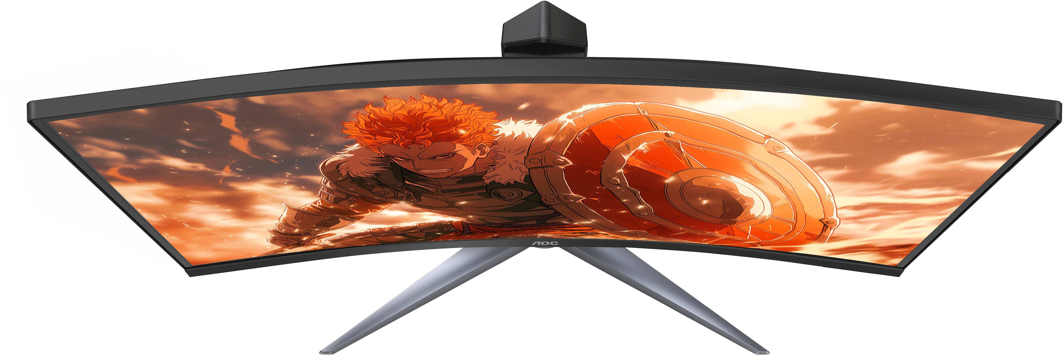 Alt View Zoom 14. AOC - G2 Series C24G2 24" LED Curved FHD FreeSync Premium Monitor (DisplayPort, HDMI, VGA) - Black/Red.