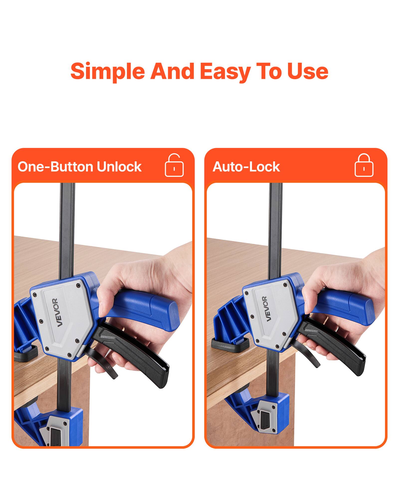Simple And Easy To Use

One-Button Unlock

Auto-Lock

VEVOR