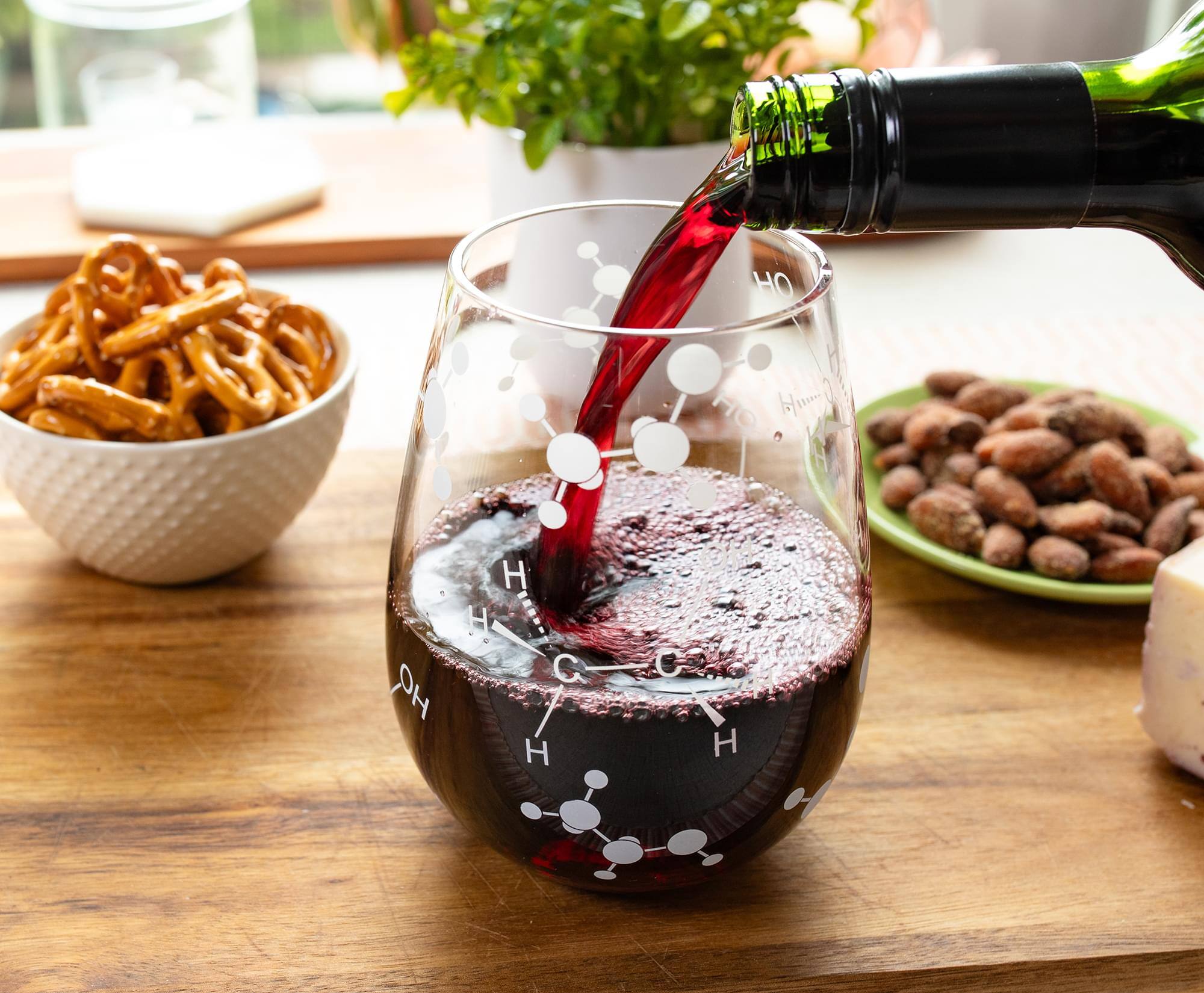 Alt View 5. UT Brands - Chemistry Themed 21oz Stemless Wine Glass - Clear.