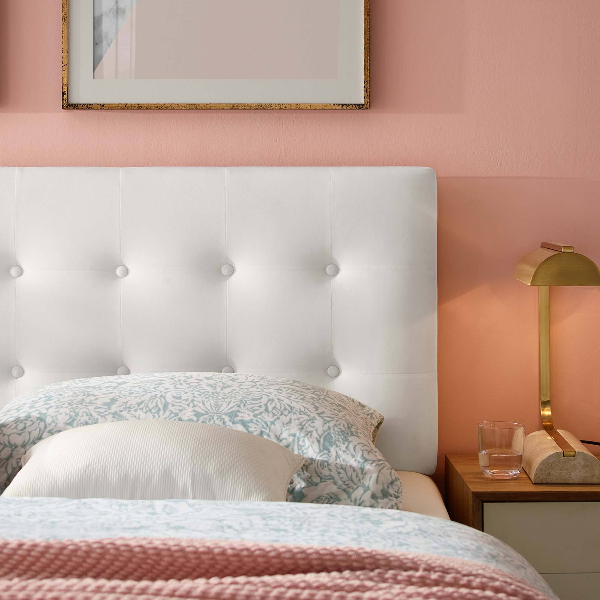 Alt View 4. Modway - Emily Biscuit Tufted Performance Velvet Queen Headboard by Modway - White.