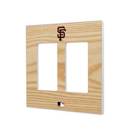 Keyscaper - San Francisco Giants Baseball Bat Design Double Rocker Light Switch Plate - Multicolor