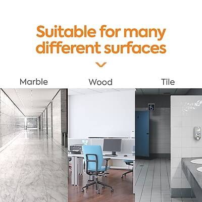 Suitable for many different surfaces

Marble  
Wood  
Tile