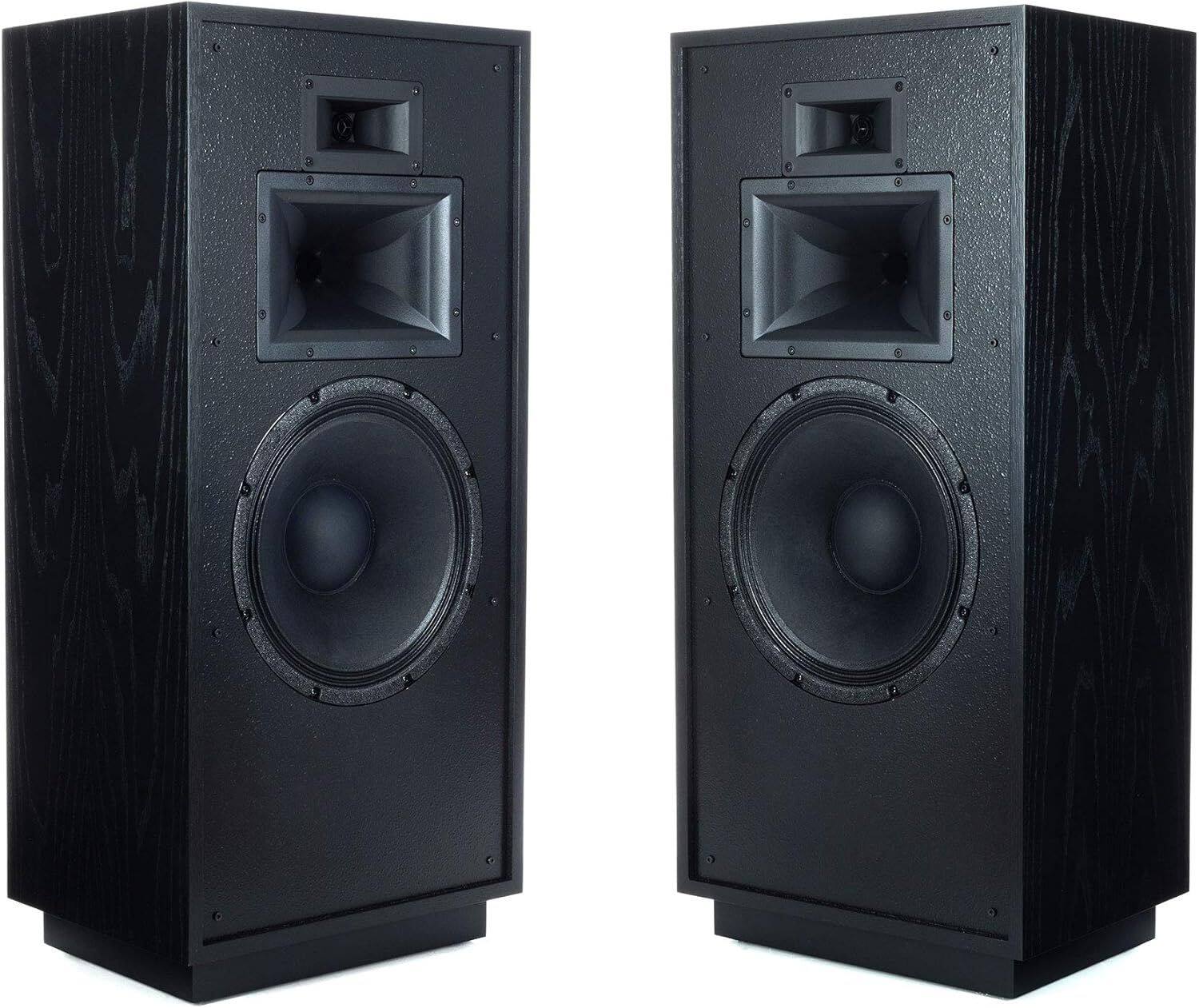 Angle. Klipsch - Klipsch FORTE IV Heritage Black 3-Way Floorstanding Loudspeaker Pair (2021).