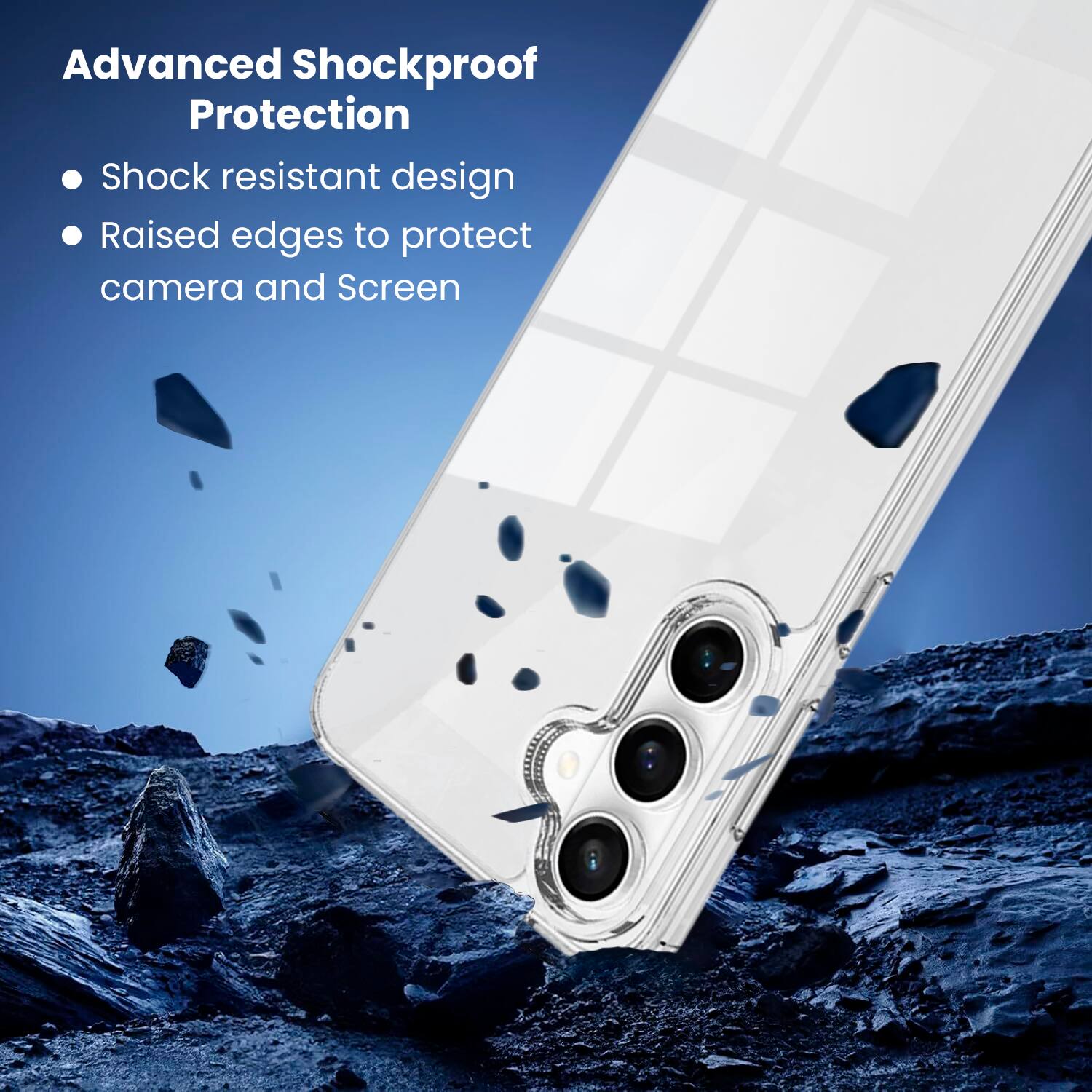 Advanced Shockproof Protection  
- Shock resistant design  
- Raised edges to protect camera and screen