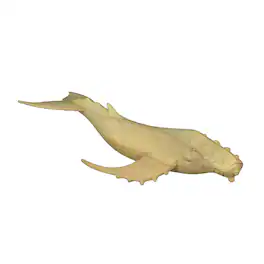 Things2Die4 - 12" Hand Carved Humpback Whale Wooden Sculpture, Nautical Coastal Decor Figurine - Brown