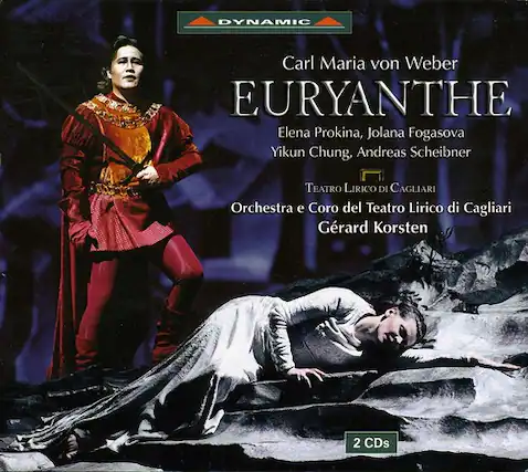 DYNAMIC
Carl Maria von Weber
EURYANTHE
Elena Prokina, Jolana Fogasova
Yikun Chung, Andreas Scheibner
TEATRO LIRICO DI CAGLIARI
Orchestra e Coro del Teatro Lirico di Cagliari
Gerard Korsten
2 CDs