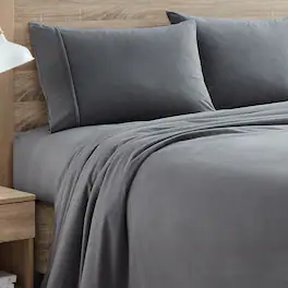 Sweet Home Collection - Solid Flannel Sheets Warm and Cozy Extra Deep Pockets, King - Gray